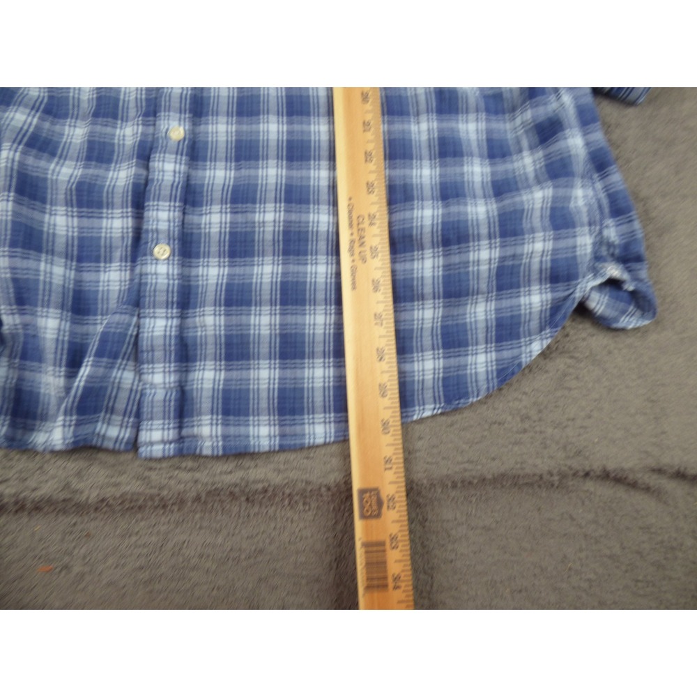 Peter Millar Mens Blue White Plaid Button Down Shirt XL MF19W80CVL - Picture 7 of 9